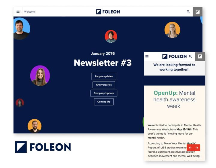 Foleons internal Newsletter
