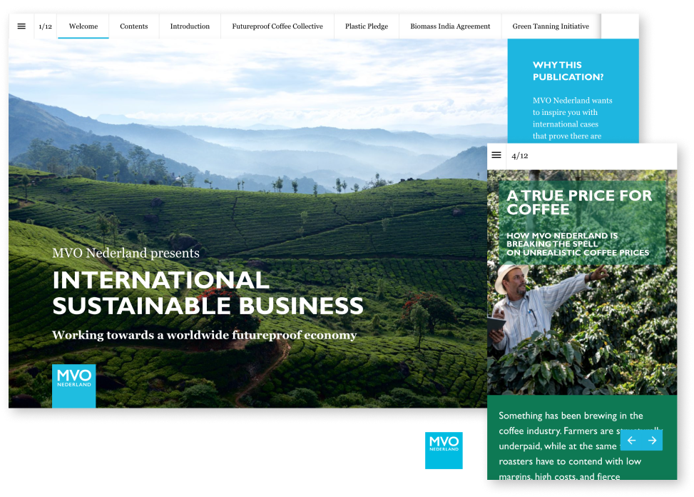 Interactive Sustainability Report Example MVO Nederland