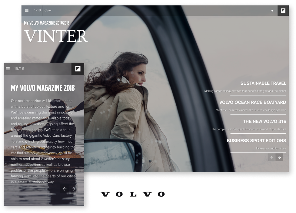 Interactive Magazine Example Volvo Winter