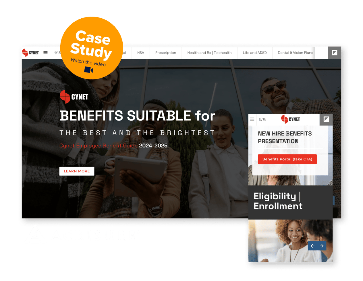 Acrisure Success story white logo