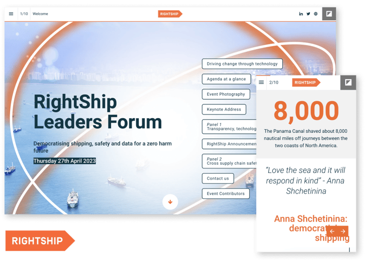 Rightship Leaders Forum event brochure